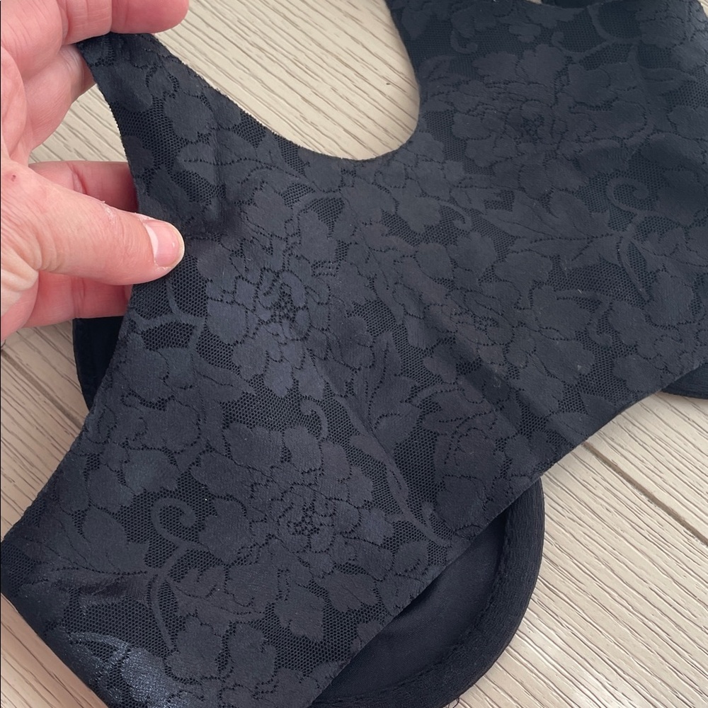 Soma Vanishing Back Black Lace Underwire Front-Closure Bra 36D - Picture 8 of 9